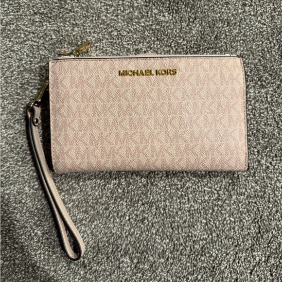Michael Kors Handbags - Michael Kors Jet Set Ballet (Pink) Double Zip Wallet NWOT